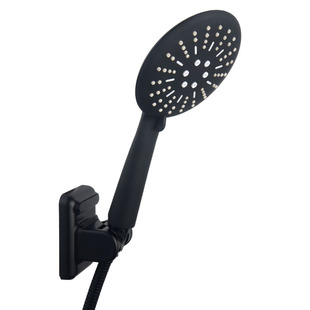 Black Shower suit Large Water Nozzle Bath Hand Shower Third-gear Bath Pressurized Black Hose suit