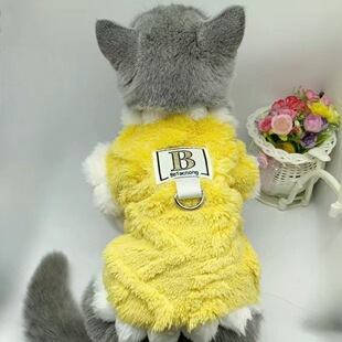 One-Piece Drop-Shipping Puppy Clothes for Autumn and Winter Bichon Frize Pet Teddy Schnauzer Cat Supplies Plus Velvet Cotton Coat Trendy