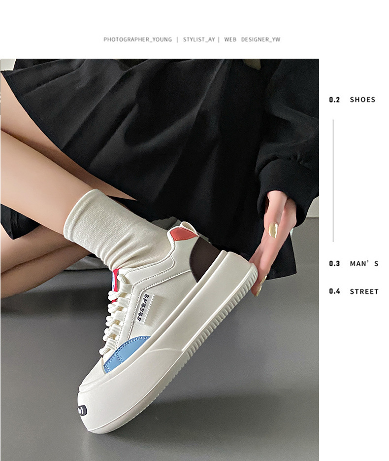 Petites chaussures blanches pour femmes, nouvelle collection d'automne pour étudiantes, édition coréenne, polyvalentes, décontractées, Instagram, chaussures tendance, semelle épaisse, chaussures de planche à la mode, 2024_voghion.com