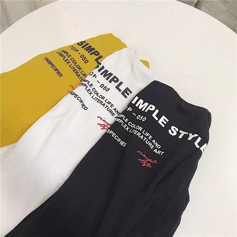 Front and back printed 2024 summer Korean version new medium length short sleeved T-shirt women's loose fitting student_voghion.com