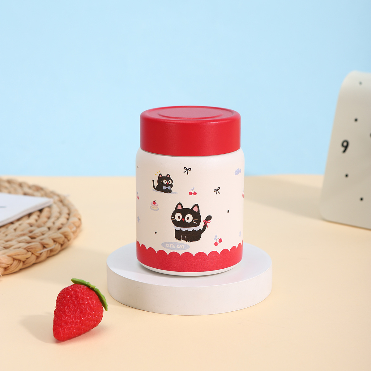 Gourde thermos en acier inoxydable mignonne compacte portable_voghion.com