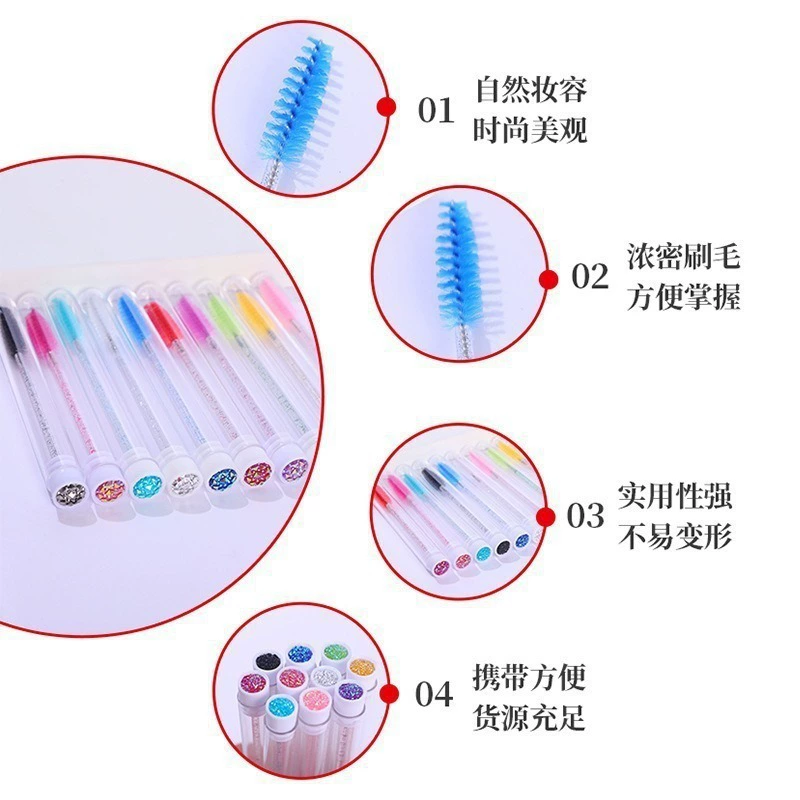 Disposable handheld brush for eyelashes