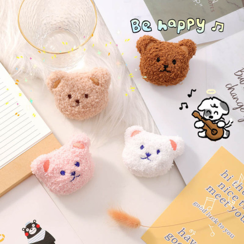Cartoon plush brooch cute bear bag small pendant diy jewelry accessories student girls clothing accessories wholesale