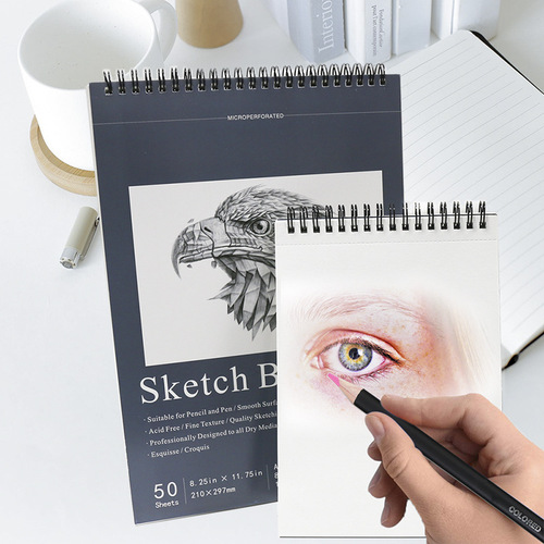 Sketchbook A4/A5 Blank Drawing Pad Student Art Sketchbook Pencil Paper Picture Book Wholesale Customizable