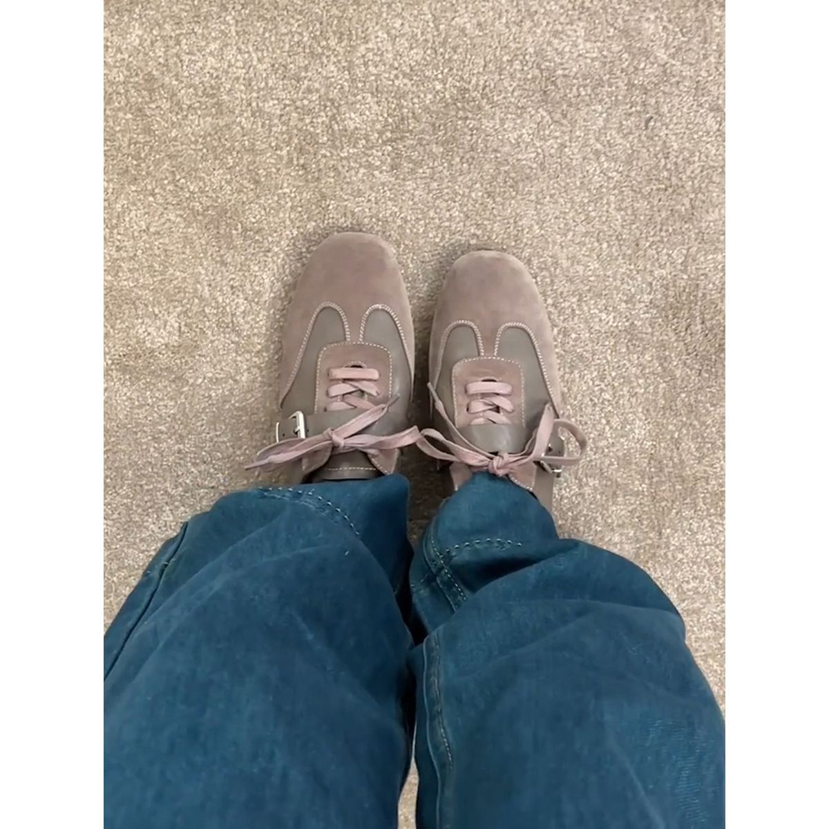 Versión de piel de vaca ~ Calzado deportivo retro empalme con cordones zapatos de entrenamiento alemán hebilla de cinturón de mujer zapatos Forrest Gump planos zapatos casuales de todo fósforo