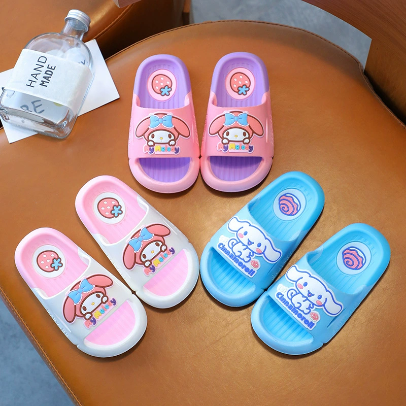 Детские тапочки Sanrio с большими ушами и собачками, летние домашние Нескользящие Детские тапочки для родителей и детей с мультяшными героями, с мягкой подошвой