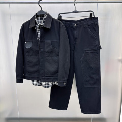 鳥の家の要素の秋冬の紳士服のファッションブランドの革の標準のデニムのジャケットのファッションの格好が良いです。