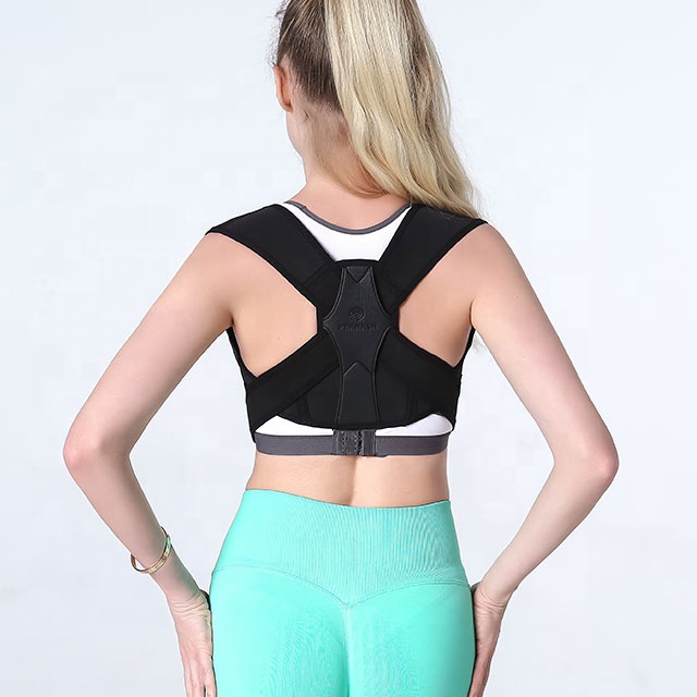 禙揹佳跨境亚马逊爆款成人女防驼背矫姿带背部矫正带