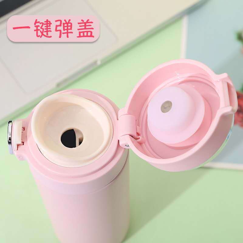 Taza de aislamiento Taza de agua de guisantes de temperatura inteligente Tapa de rebote de acero inoxidable 304 Taza de regalo conveniente para hombres y mujeres personalizada al por mayor image 5