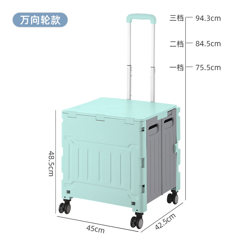 Carrito de compras plegable montado en automóviles de You耐, almacenamiento de plástico para comprar verduras, carro de extracción transparente, marco de almacenamiento al aire libre, carro de campamento