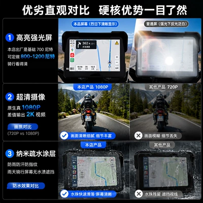 Carplay Navigation Screen – Motorcycle driving recorder