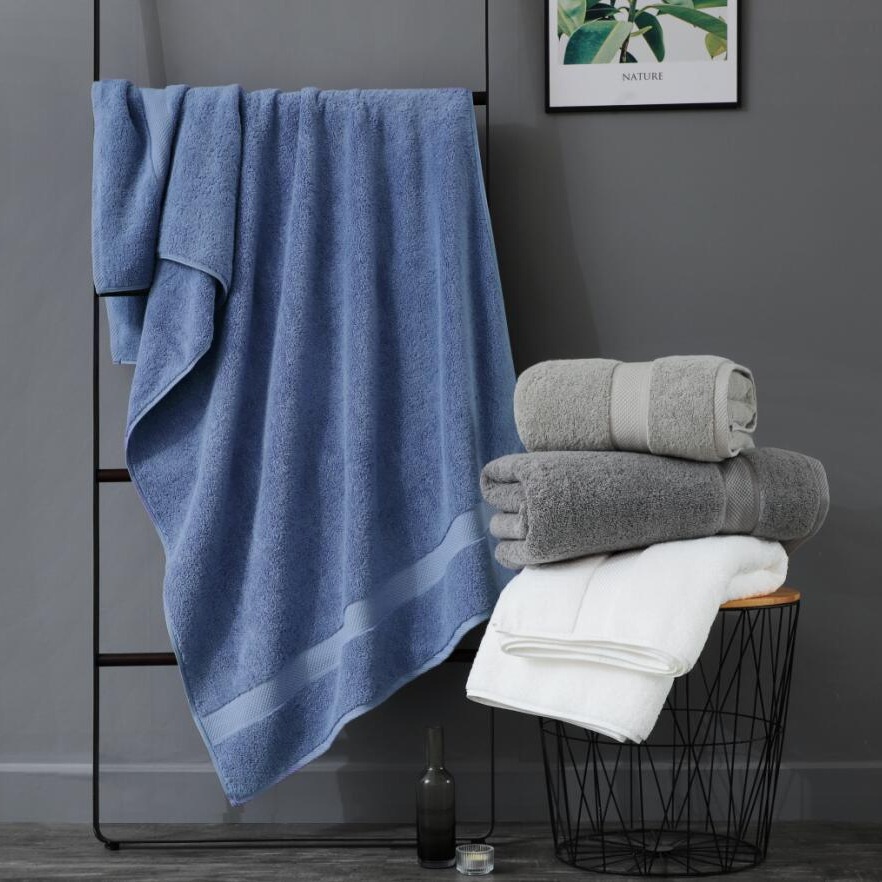 Long soft cotton bath towel for home use