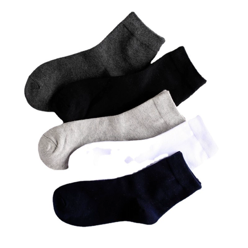 Summer thin black white knee socks for boys