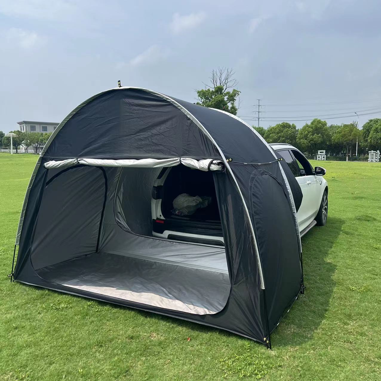 Outdoor Car Tent Suv Rear Camping Tent, No Assembly Required, Rainproof and Sunshade Canopy, Oxford Cloth Quick-Open Model