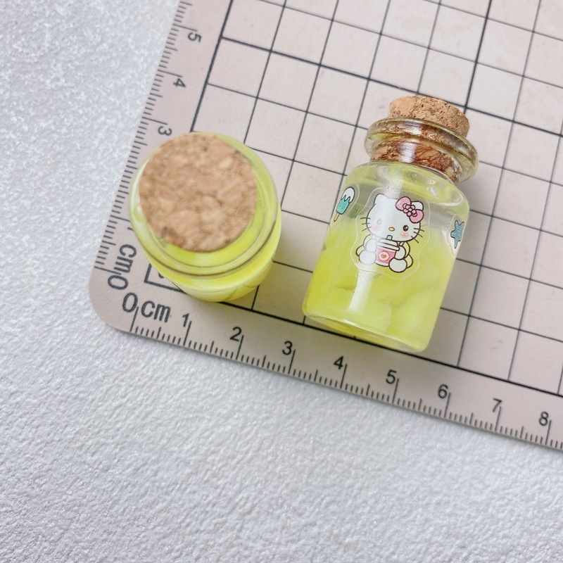 diy奶油胶仿真食玩玻璃瓶水果罐头发夹贴片手作自制挂件树脂配件|undefined