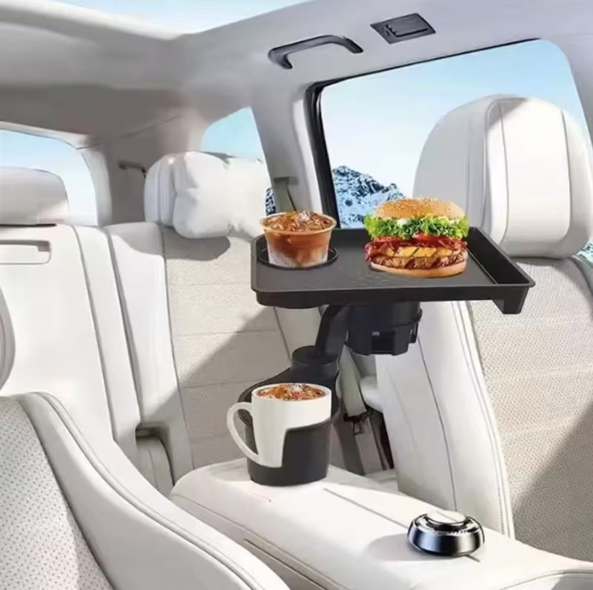 Car cup holder expansion bracket, small tray, car accessories, storage tray, table tray, table board, multi-functional tray, cross-border