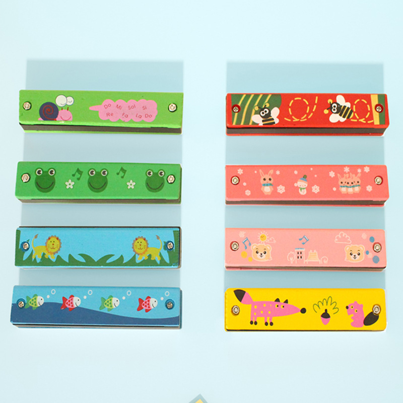 Armónica de madera para niños jugando música juguetes kindergarten estudiantes de escuela primaria principiantes jugando instrumentos musicales 32-Hoyos armónica al por mayor