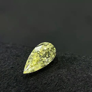 0.51ct Goose Yellow Drop-Shaped Naked Stone Pale Yellow Pear-Shaped Gem Yellow Diamond Earrings Pendant Not Inlaid with Special Price Naked Diamond