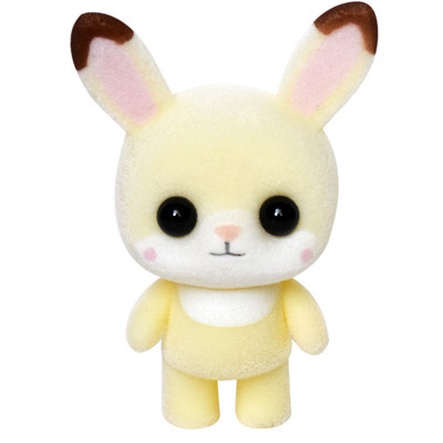 Japonés lindo pequeño animal flocado muñeca de juguete decoración japonés escritorio lindo regalo de la decoración de la joyería