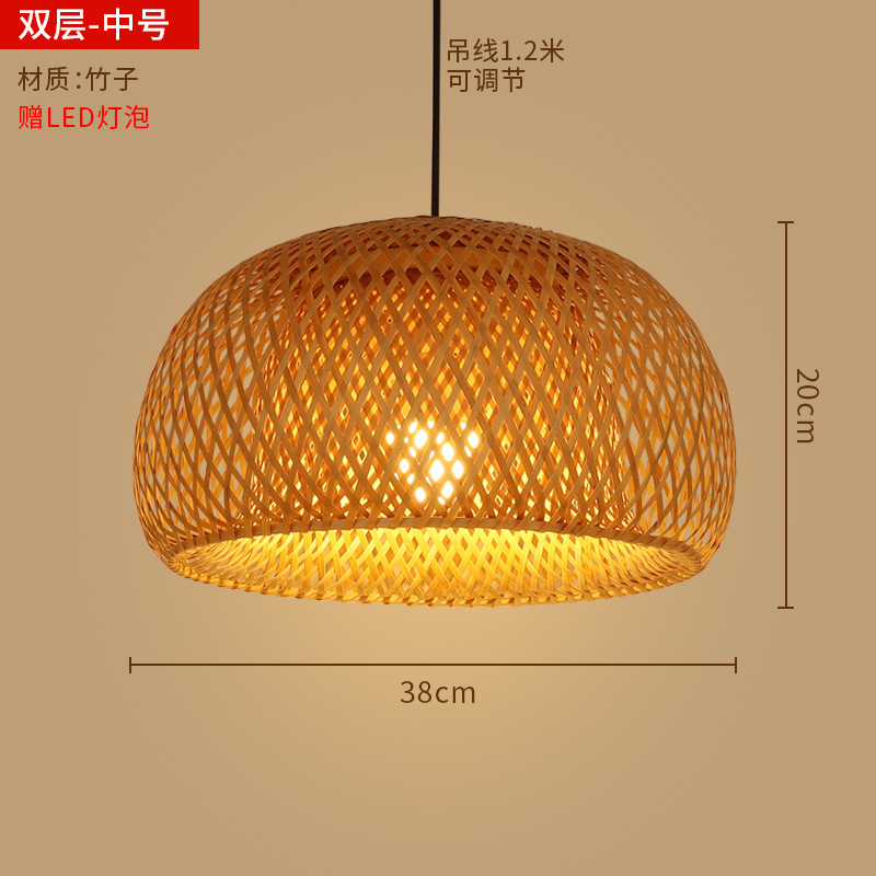 竹ランタンシャンデリア新しい中華レストラン竹アートランプショップ商業ケータリング禅茶室日本製織物ランプシェード|undefined