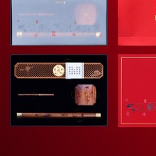 扭转乾坤非洲酸枝木香盒卧香炉檀香线香炉紫光檀嵌铜线银线礼盒