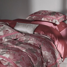 阿瓦提长绒棉色织提花全棉四件套全棉纯棉贡缎被套高端床上用品