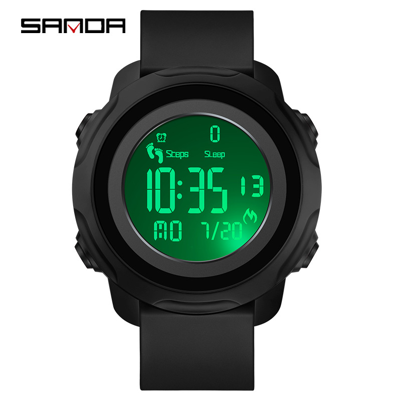 SANDA paso contando calorías reloj despertador deportivo reloj luminoso impermeable monitoreo del sueño reloj inteligente 6121