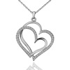 Accessory, hair mesh, jewelry, necklace, diamond, pendant heart-shaped, wholesale, European style