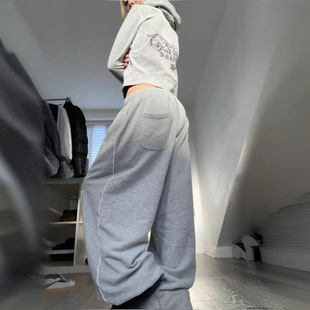 European and American Cross-Border Trendy Men's Sweatpants New Fashion Hip-Hop Street Retro Loose Casual Printed Straight Casual Pants