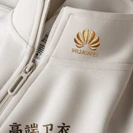 灰色高端立领卫衣工作服定印logo秋冬企业员工拉链男女长袖外套