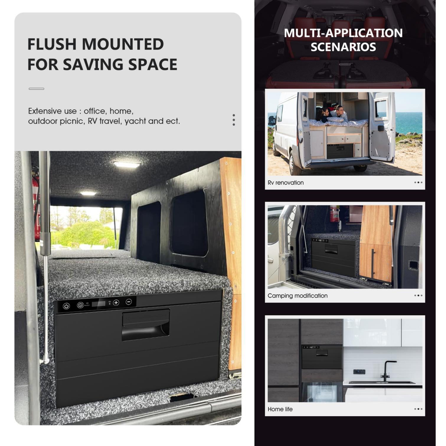 In-Stock 31L Refrigerated Freezer Truck Refrigerator for Home and Vehicle Use, Rapid Cooling, Built-In Drawer Type Car Refrigerator