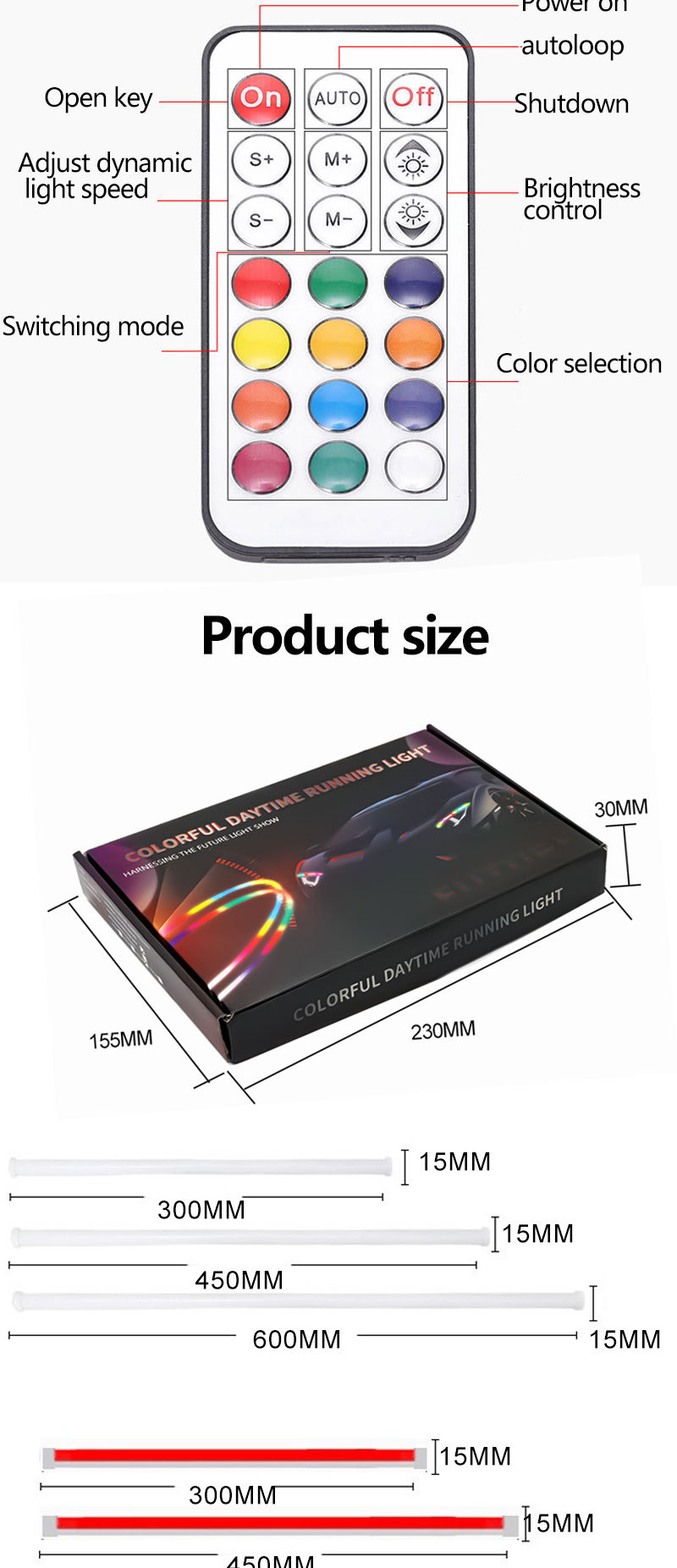 Car Led Fantasy Light Guide Daytime Running Light Modified Universal Streamer Turn Signal App Start Scanning Daytime Running Light