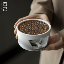 唐宋日式坑烧温茶炉子茶道配件蜡烛加热烛台煮茶温差保温陶瓷炉