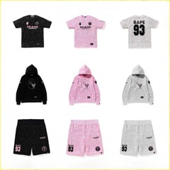 クロスボーダー日本系トレンドブランドマイハミ迷彩柄スウェットカップル半袖Tシャツファッショントレーニングサッカーウェアショートパンツ
