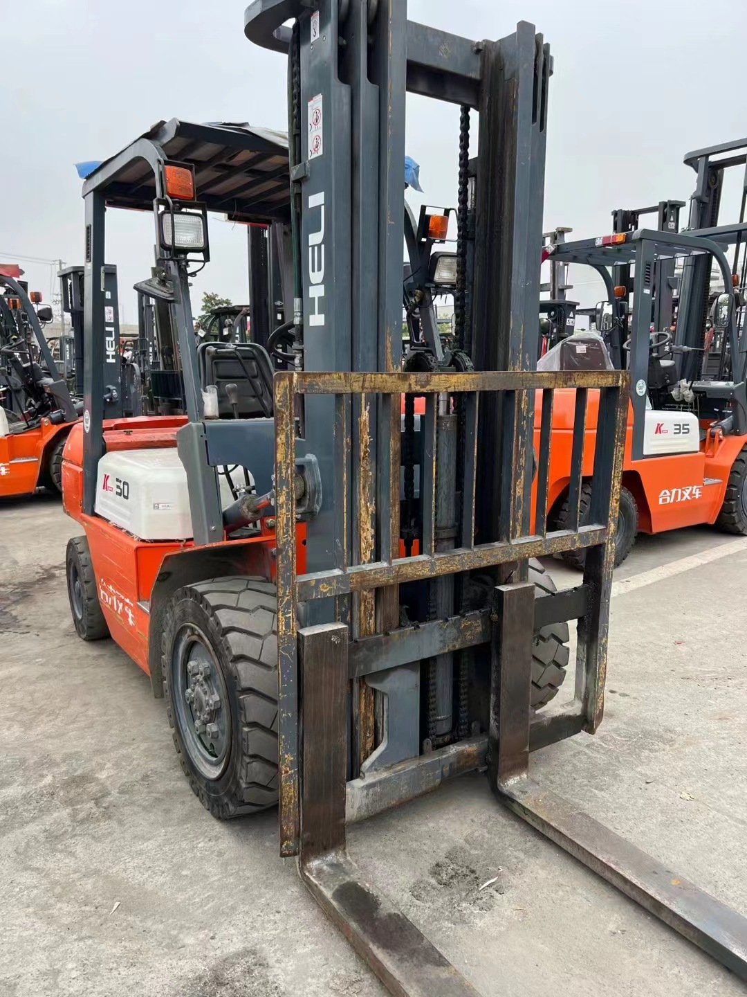 转让合力3吨3.5吨二手叉车 三节门架升高4.5米5米物流装卸堆高车