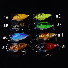 Soft-winged bionic cicada insect cocked mouth black fish bass water surface killer insect bait Luya bait fresh sea water
