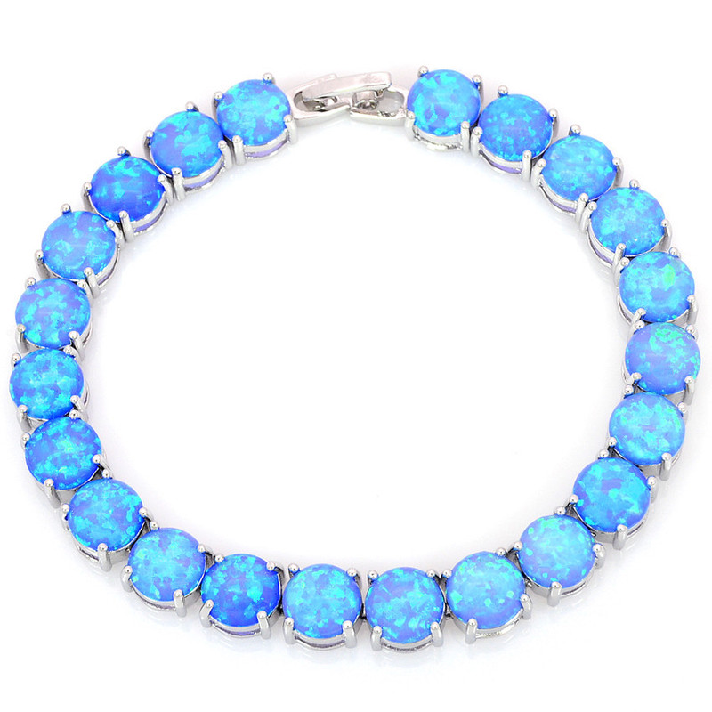 Opal Beach Round Bracelet Opal 8mm Round Bracelet Fashion Colorful Jewelry Wholesale Inlaid Opal