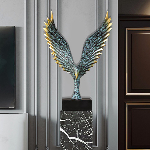 Show your ambitions Eagle ornaments Dapeng spreads its wings Angel wings crafts TV cabinet wine cabinet model room decorations