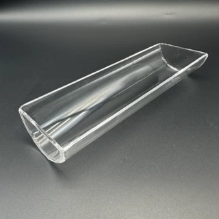 透明石英刻槽舟高透光石英舟石英方舟实验室仪器半圆石英玻璃舟