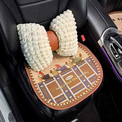 All Seasons, High-End and Cute, Breathable, Seat cushion, seat cover - three-dachshunds-base-pillow