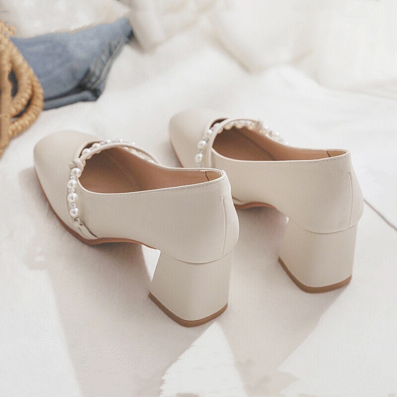 Mary Jane Women's Shoes 2026 Spring New Trendy Evening Shoes to Match Dresses, High Heels, Chunky Heels, Versatile Single Shoes, Fairy Style Mary Jane Women's Shoes 2026 Spring New Trendy Evening Shoes to Match Dresses, High Heels, Chunky Heels, Versatile Single Shoes, Fairy Style