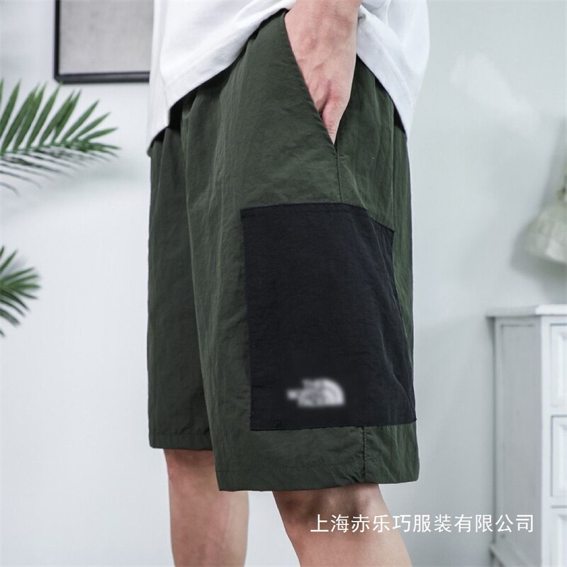 The North Face Trendy Brand Embroidered Quick-Dry Shorts for Men, Summer Thin Style, Stylish Casual Five-Point Pants, Sporty Loose Fit, Wholesale