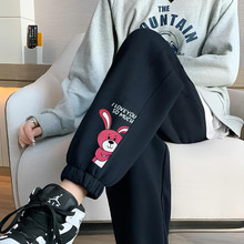 运动裤女秋季爆款小个子宽松束脚显瘦卫裤高腰大码小脚休闲灯笼裤