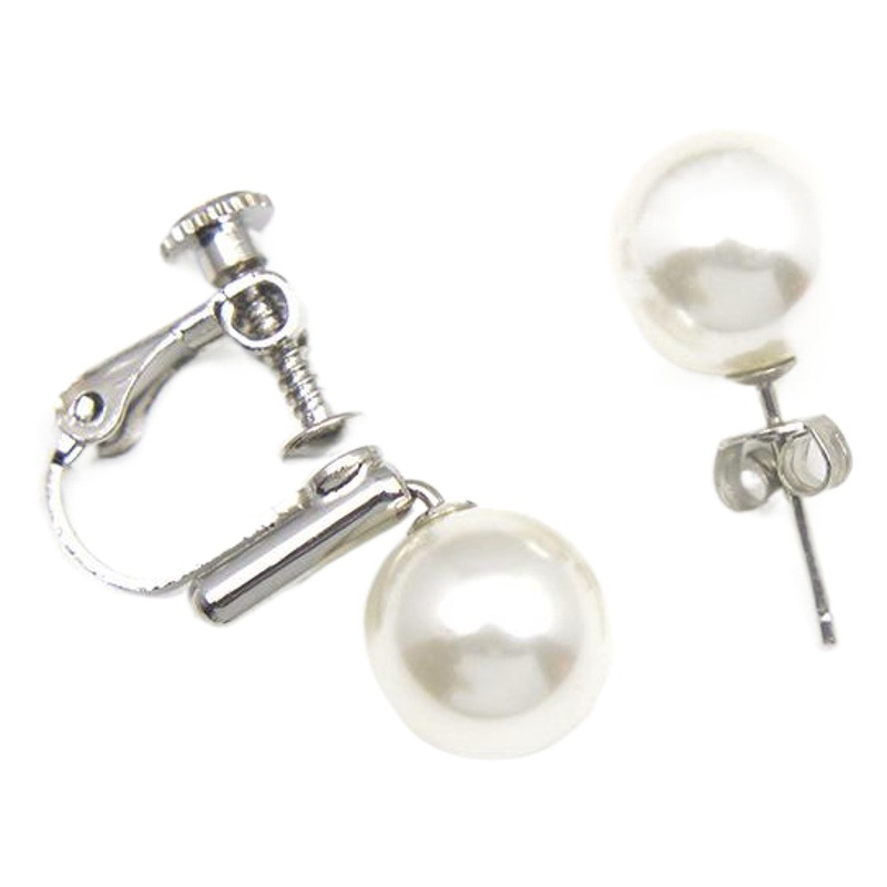 Tornillo convertidor de clip de oreja espárragos de plata aguja de conversión clip de oído accesorios de joyería DIY hecho a mano earless