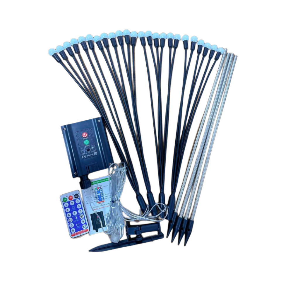 Transfronterizos LED solar luciérnagas lámpara de camping lámpara de césped luz de Navidad Halloween jardín lámpara de patio impermeable