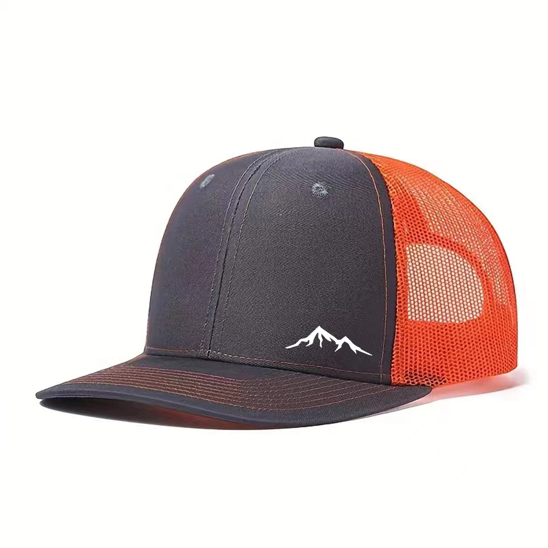 Baseball Cap Snow Mountain Style Flat Brim Richardson Trucker Hat_voghion.com
