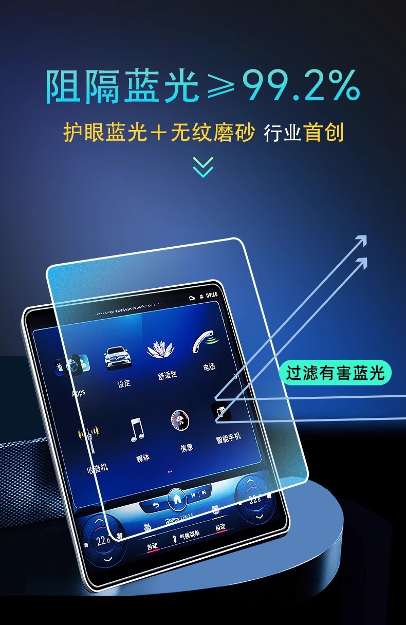 23-26 Mercedes-Benz C-Class/Glc Screen Tempered Film, Central Control Navigation Instrument High-Definition Protective Film, Car Interior