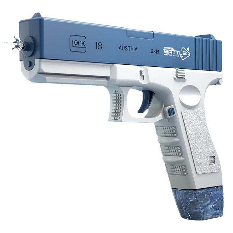 2024 nueva pistola de agua eléctrica de juguete negro tecnología continua pelo automático de pulverización de agua de alta presión pistola de agua Glock