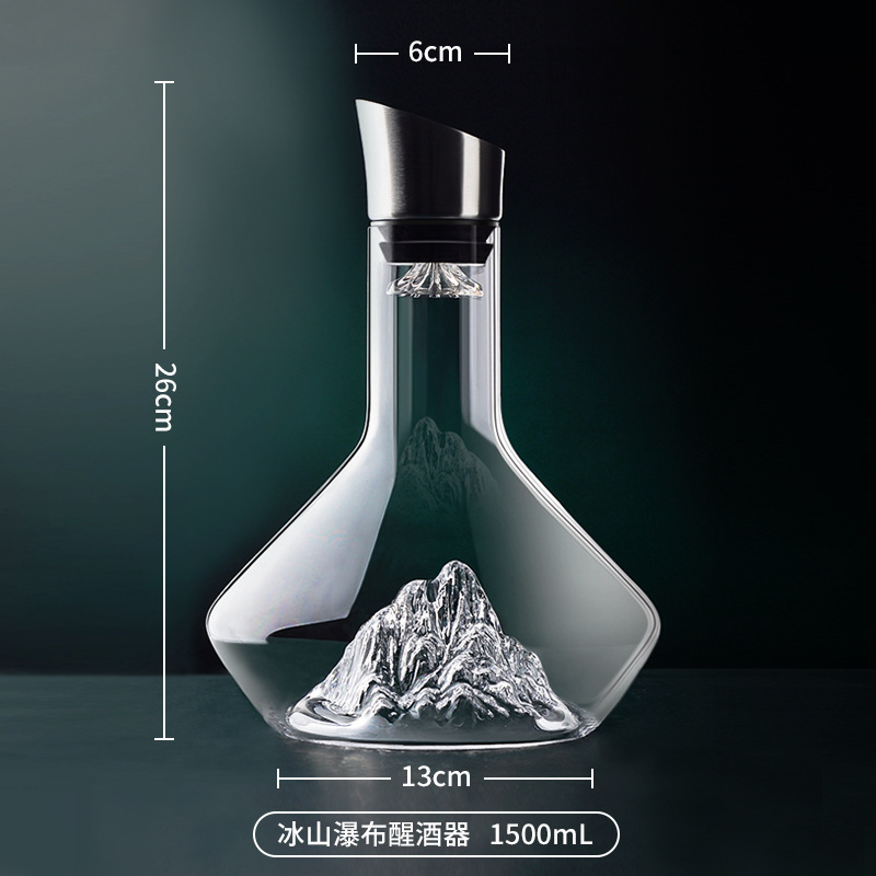 Iceberg cascada vino tinto decantador casero de lujo ligero de alta gama vidrio de cristal vino dispensador de vino extranjero botella de vino
