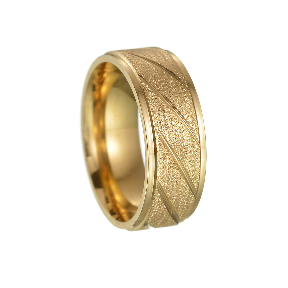 Holiday Occasion 201 Stainless Steel Material Streetwear Geometric Solid Color 201 Stainless Steel Plating Gold Plated Unisex Rings
